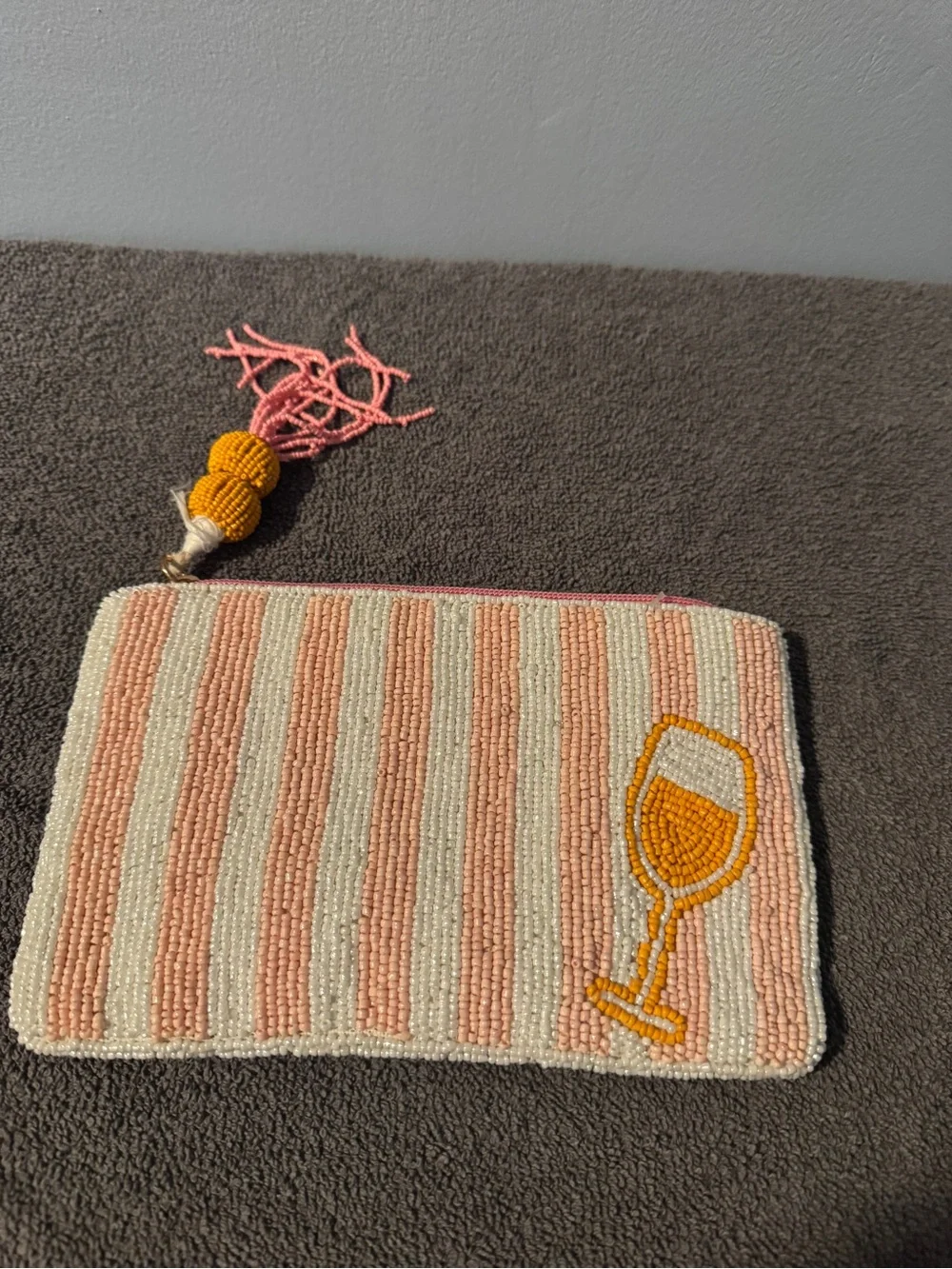 Spritz Please Beaded Clutch - Pink & Orange